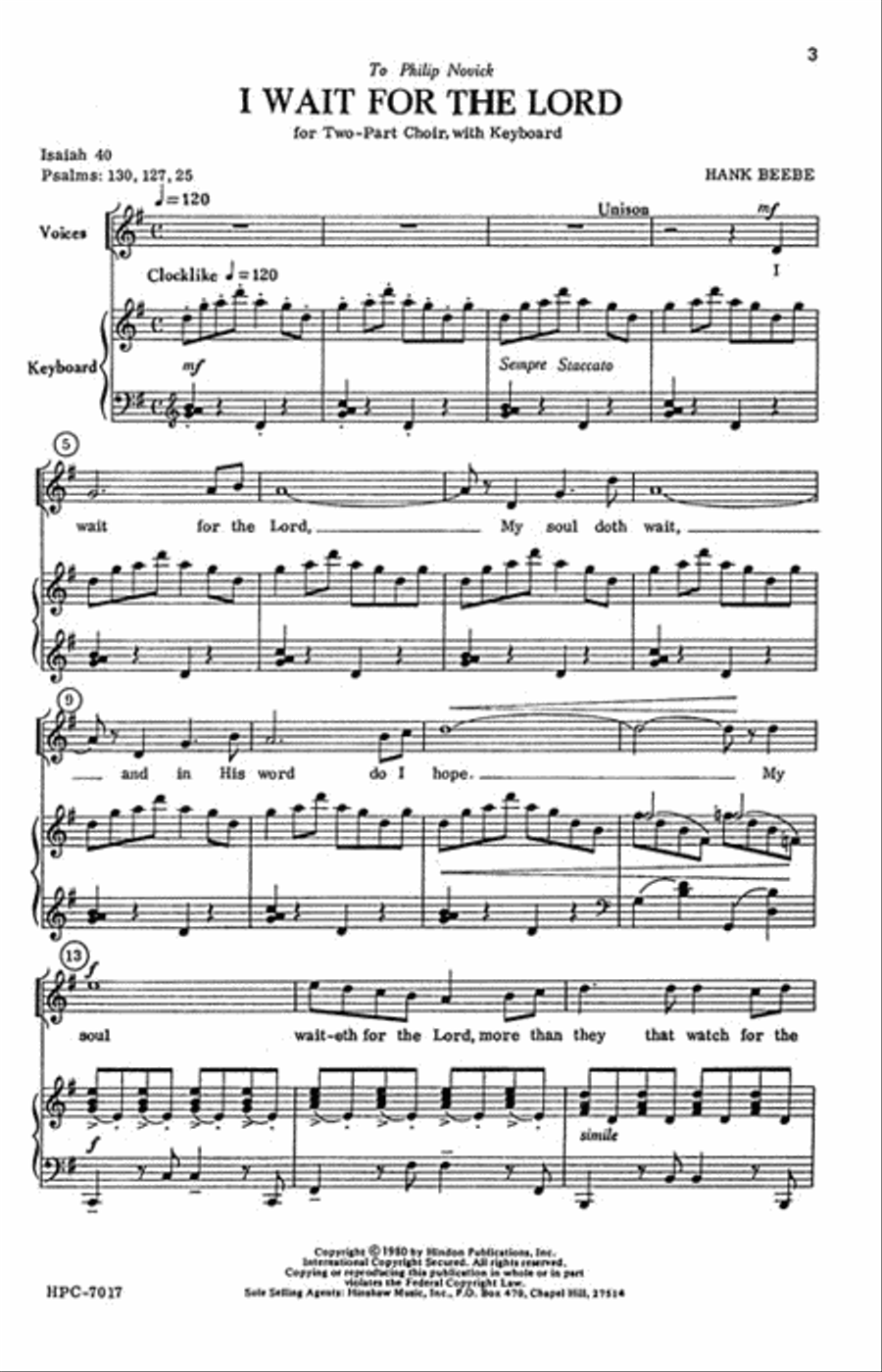 I Wait for the Lord Choir scores gallery preview page 2
