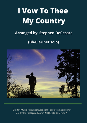 Book cover for I Vow To Thee My Country (Bb-Clarinet solo and Piano)