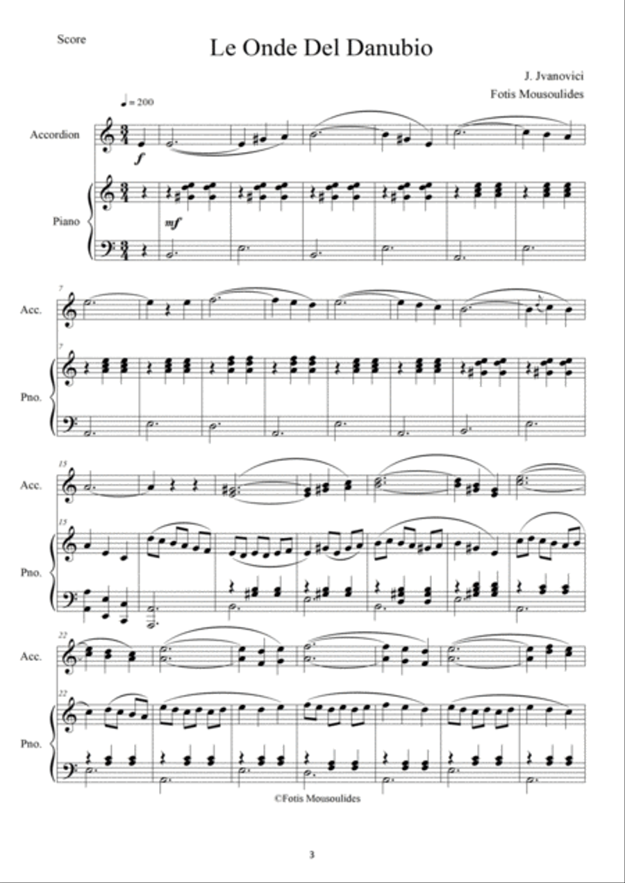 Le onde del Danubio (Waves of the Danube) Piano scores gallery preview page 3
