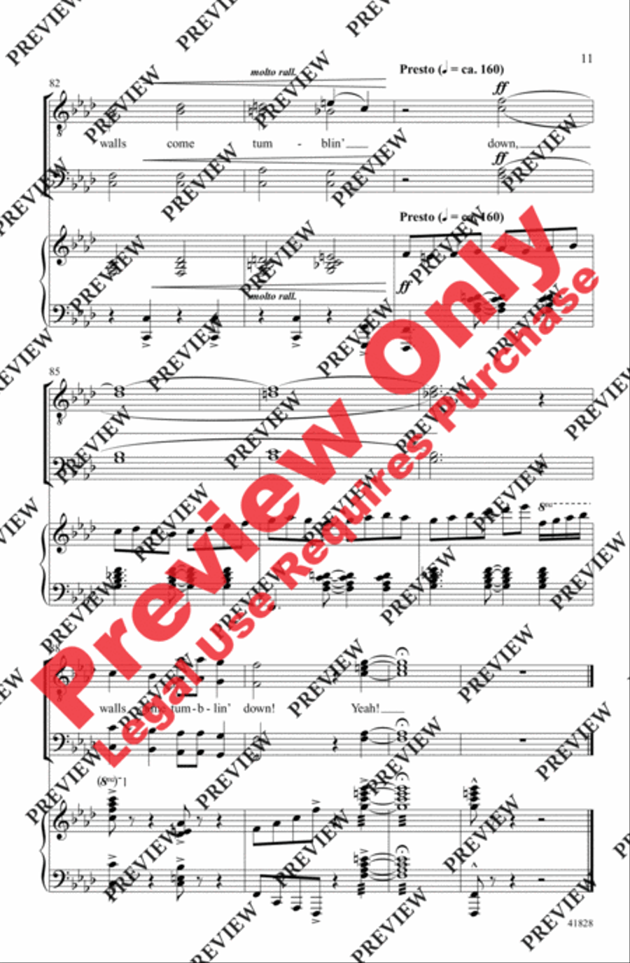 Battle of Jericho Battle of Jericho Men's Choir scores gallery preview page 11