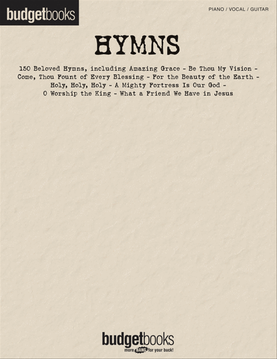 Hymns Piano, Vocal, Guitar scores gallery preview page 1