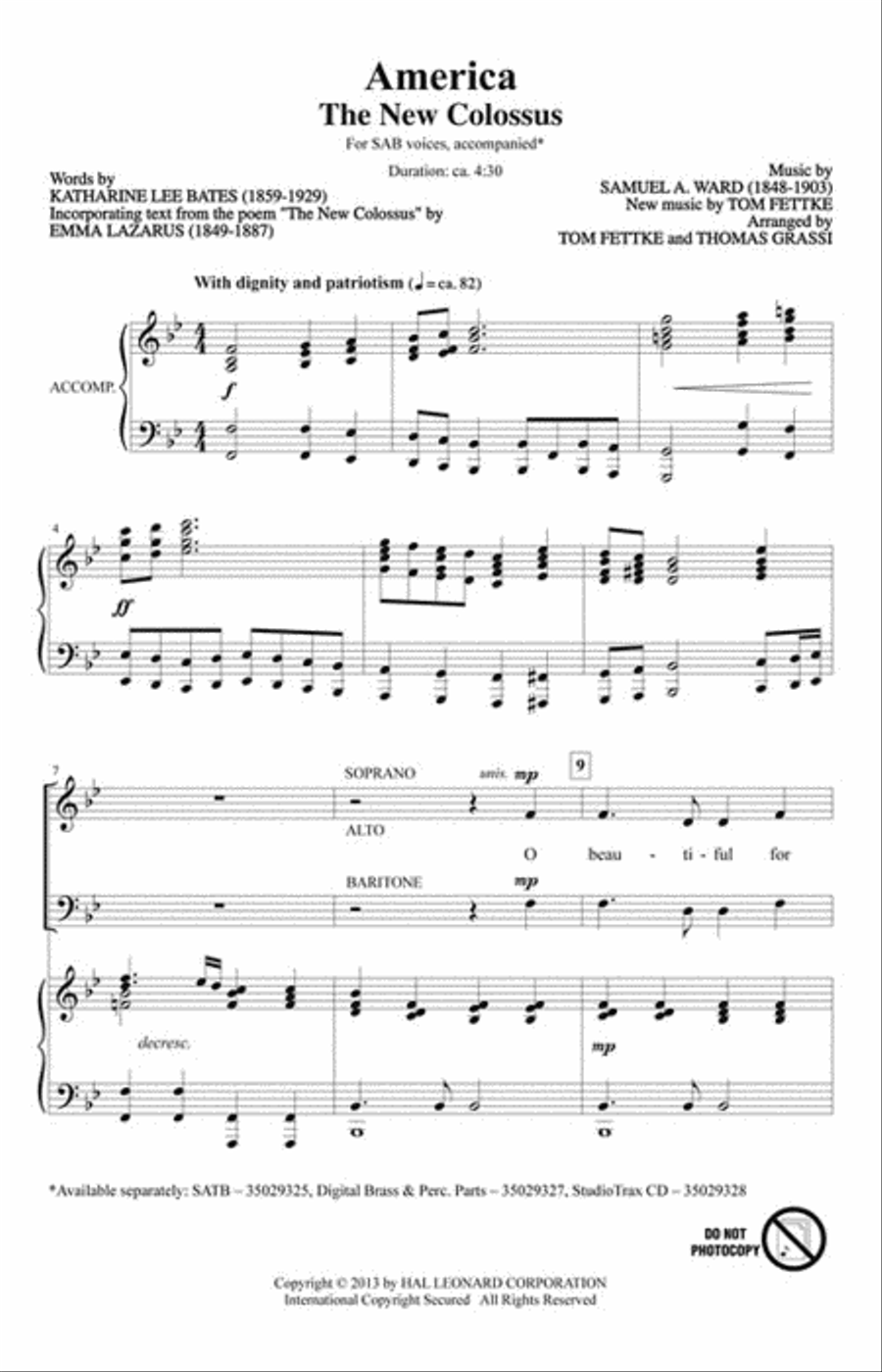America 3-Part scores gallery preview page 2