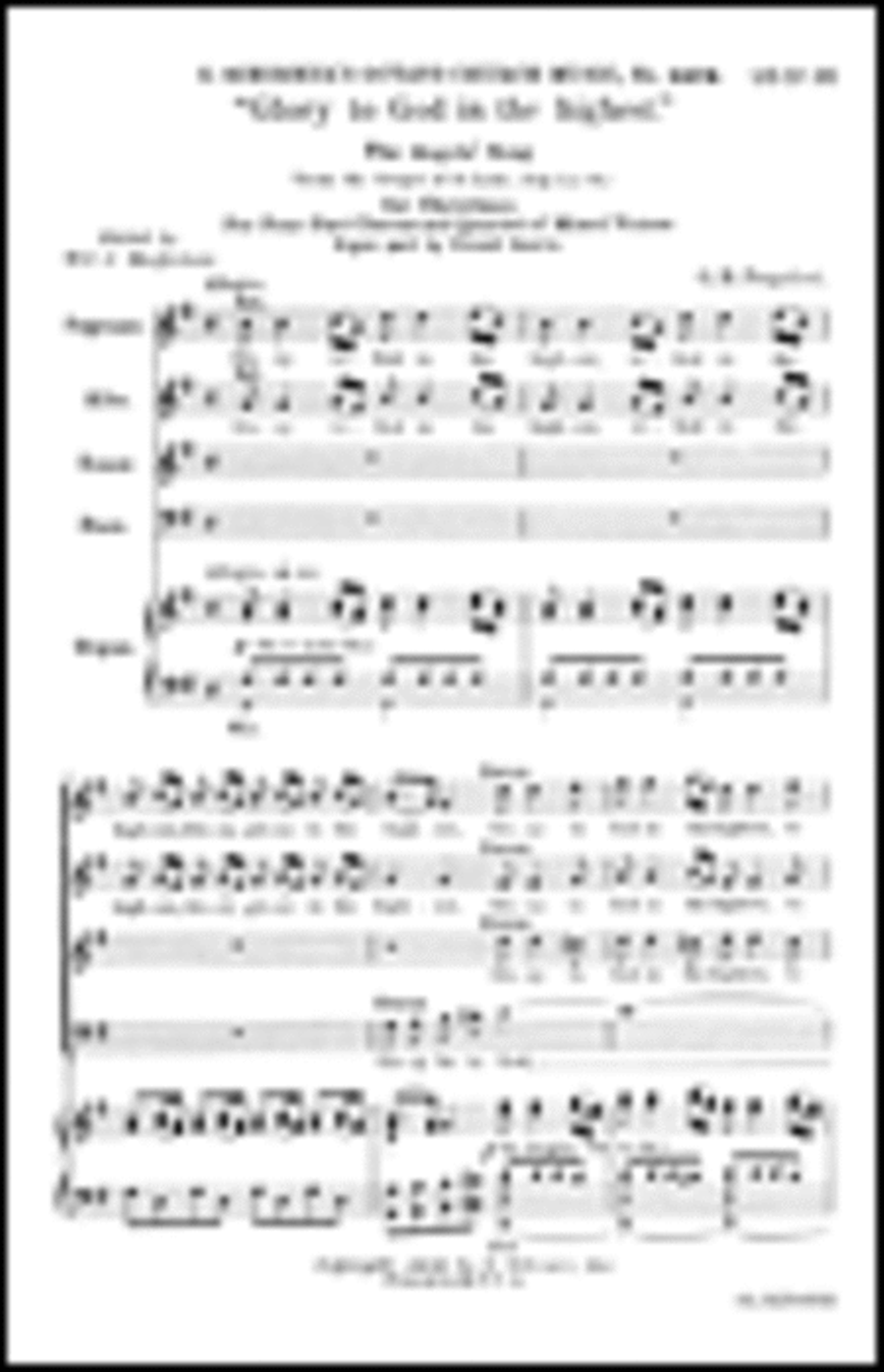 Glory To God In The Highest Organ 4-Part scores gallery preview page 1
