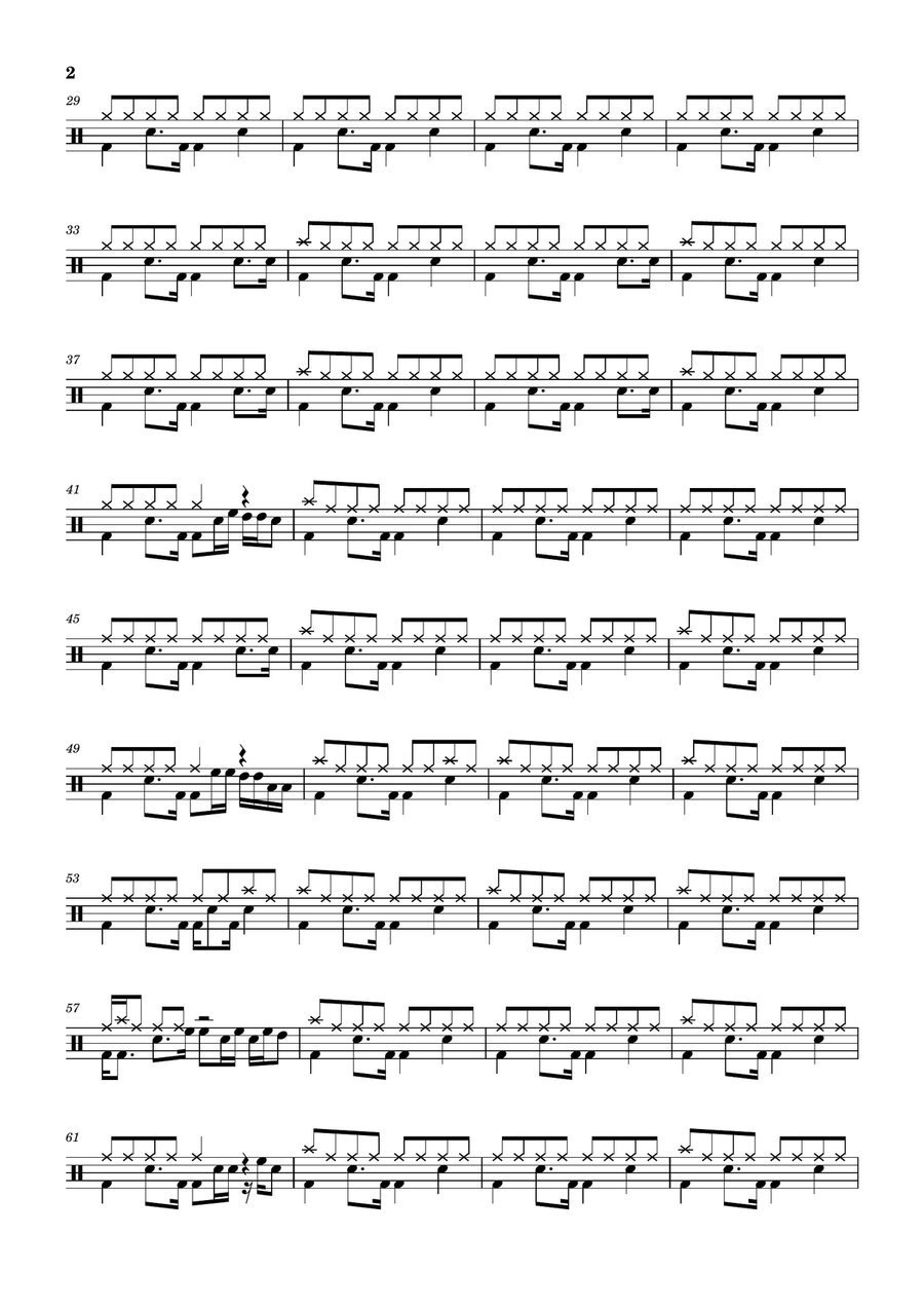 I Wish It Would Rain Drum Set scores gallery preview page 2