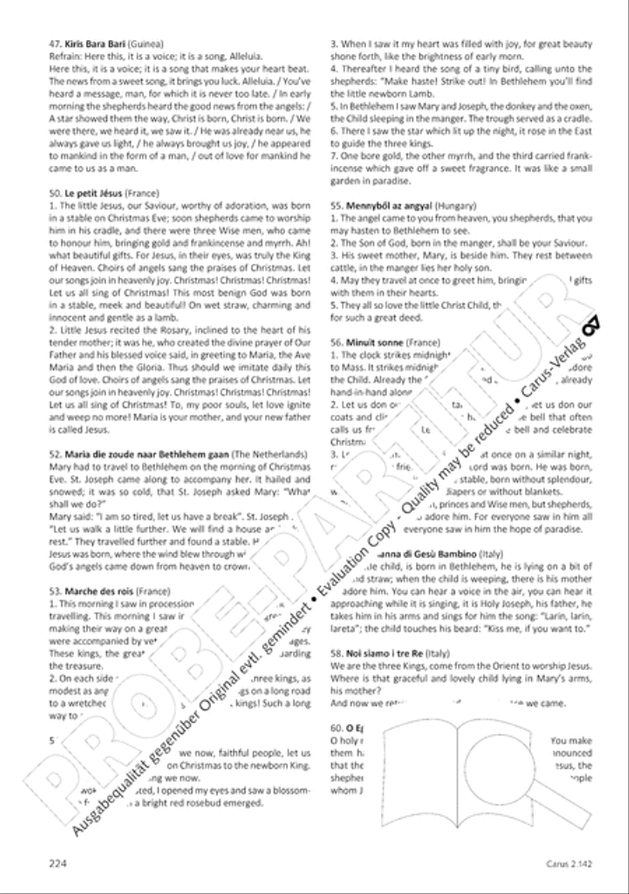 Christmas Carols of the World. Choral collection 4-Part scores gallery preview page 184