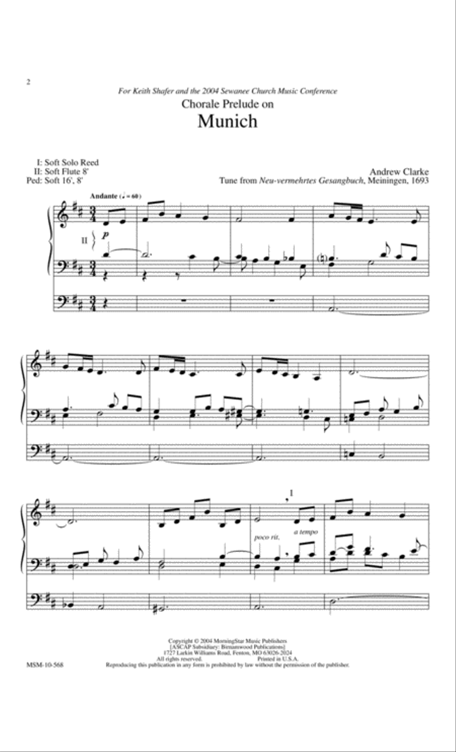 Chorale Prelude on Munich Organ scores gallery preview page 2