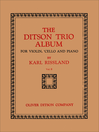 Book cover for The Ditson Trio Album, Vol. 2