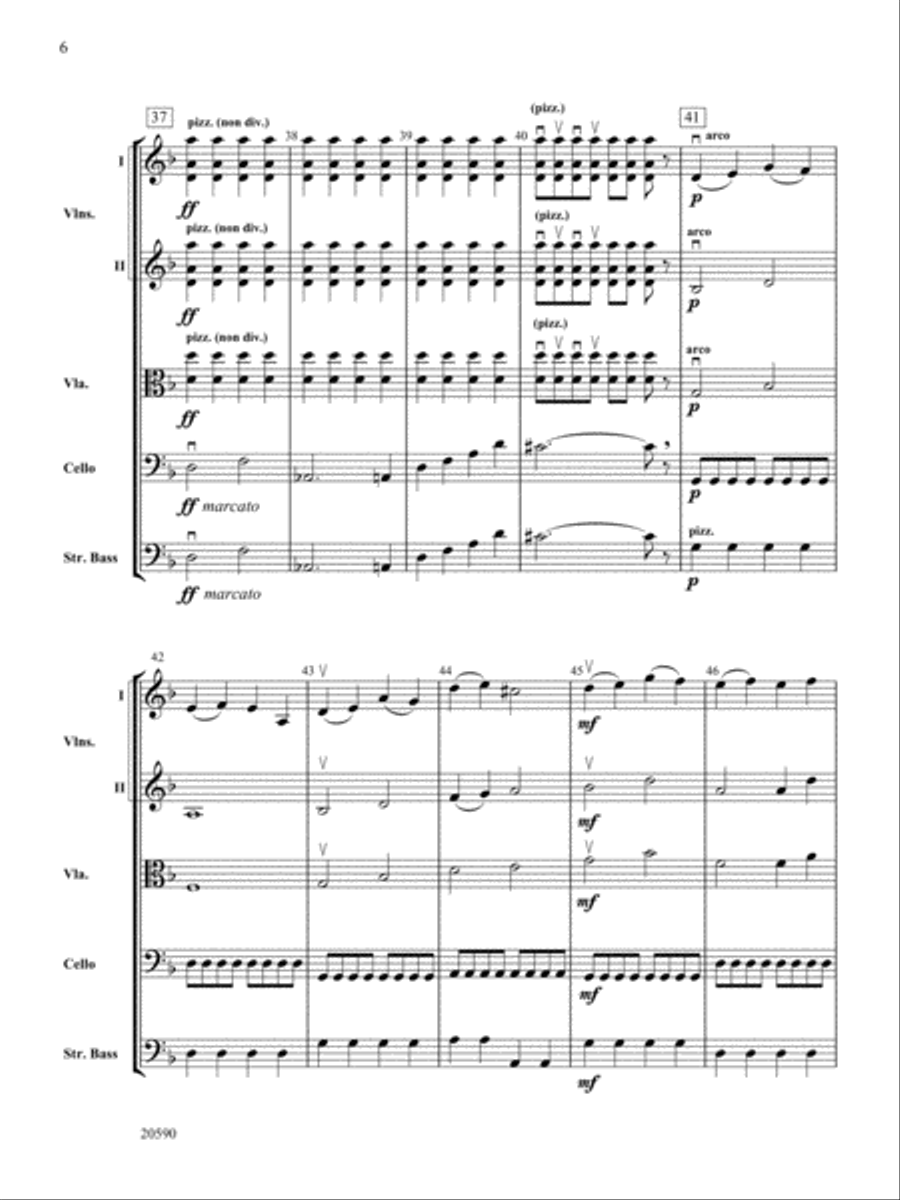 Curse of the Rosin Eating Zombies from Outer Space: Score String Orchestra scores gallery preview page 6