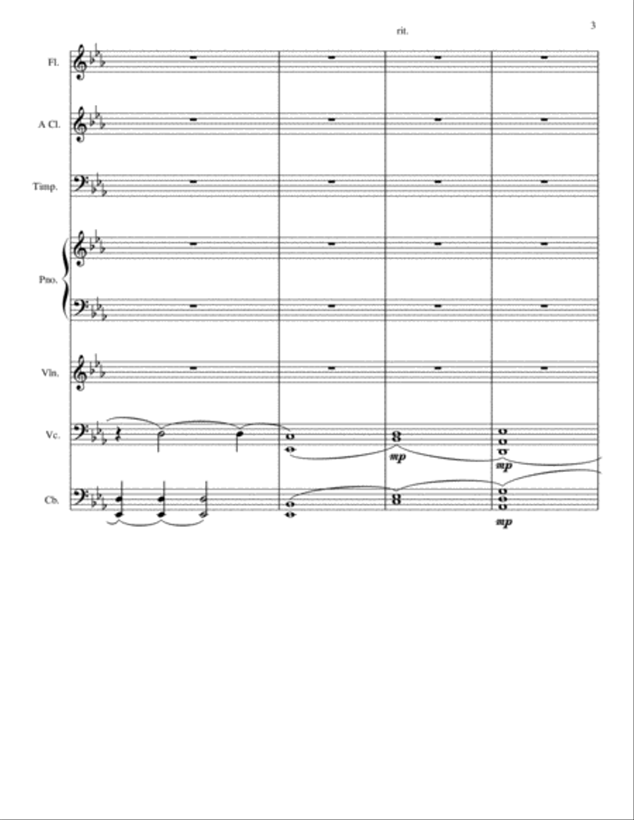 Piano Concerto #1 in E-Flat Minor, Op. 1; Movement 1, Moderato Full Orchestra scores gallery preview page 3