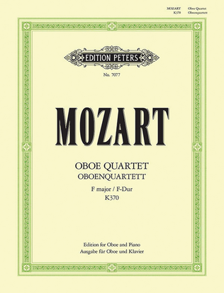 Book cover for Oboe Quartet in F K370 (368b) (Edition for Oboe and Piano)