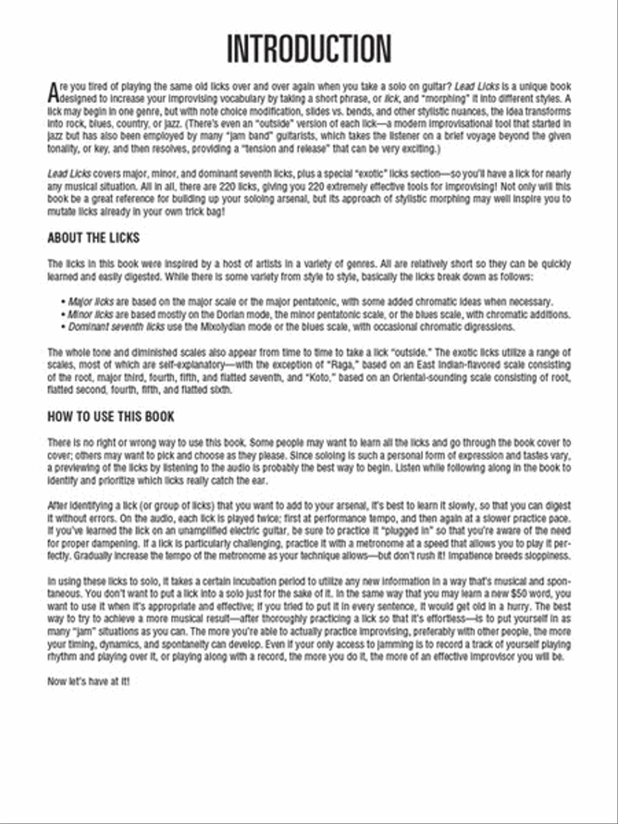 Lead Licks Guitar Tablature scores gallery preview page 3