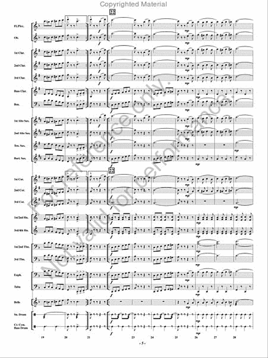 Basses On A Rampage Concert Band scores gallery preview page 4
