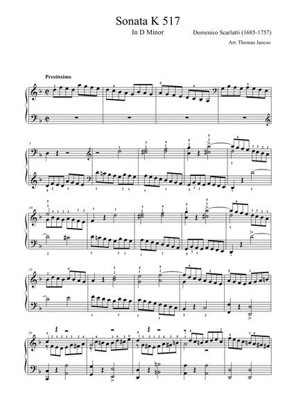 Scarlatti Sonata K 517 image number null