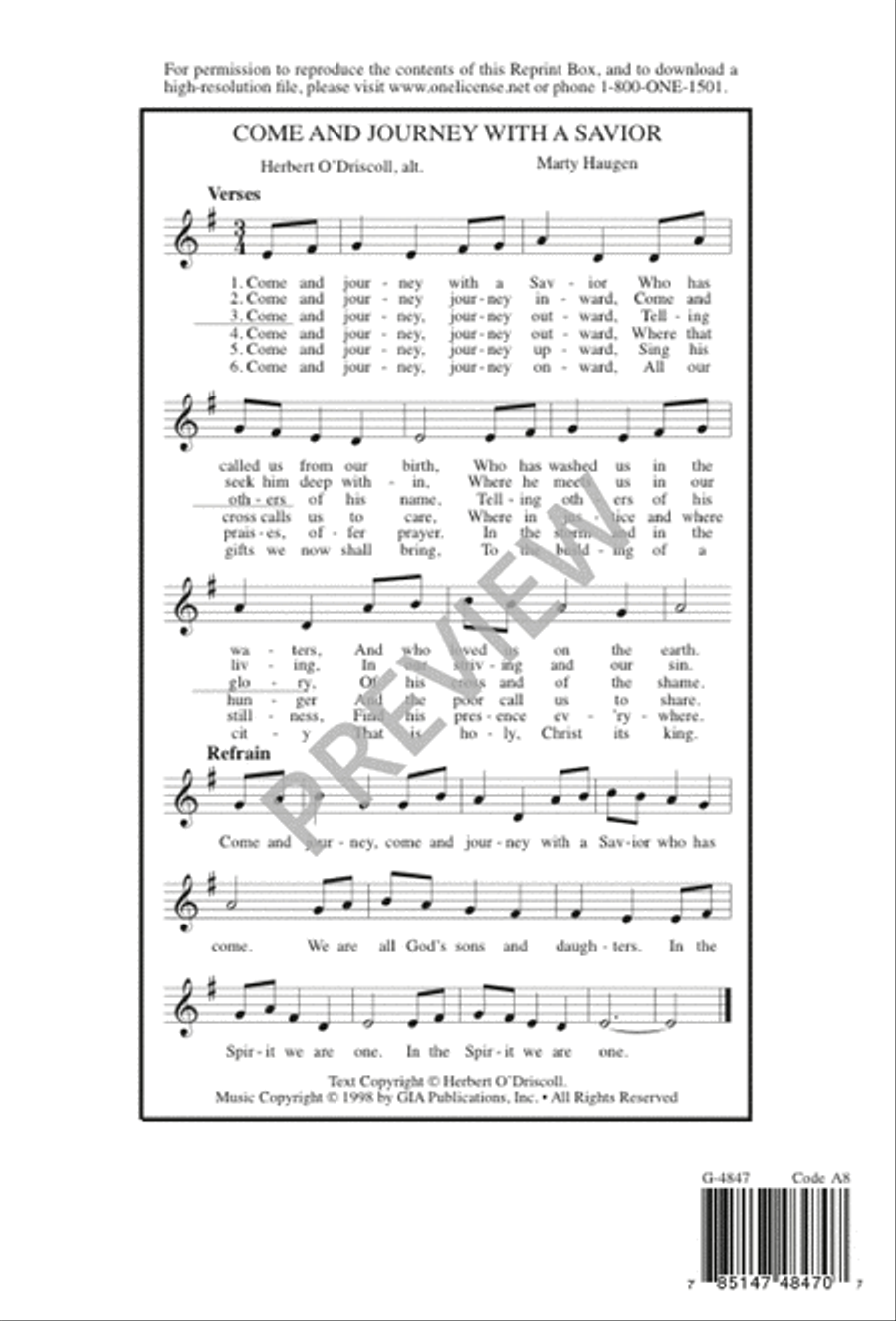 Come and Journey with a Savior 4-Part scores gallery preview page 8