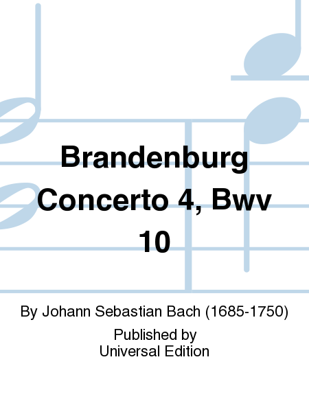Brandenburg Concerto 4, BWV 1049