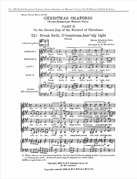 Christmas Oratorio, Part 2: Choruses