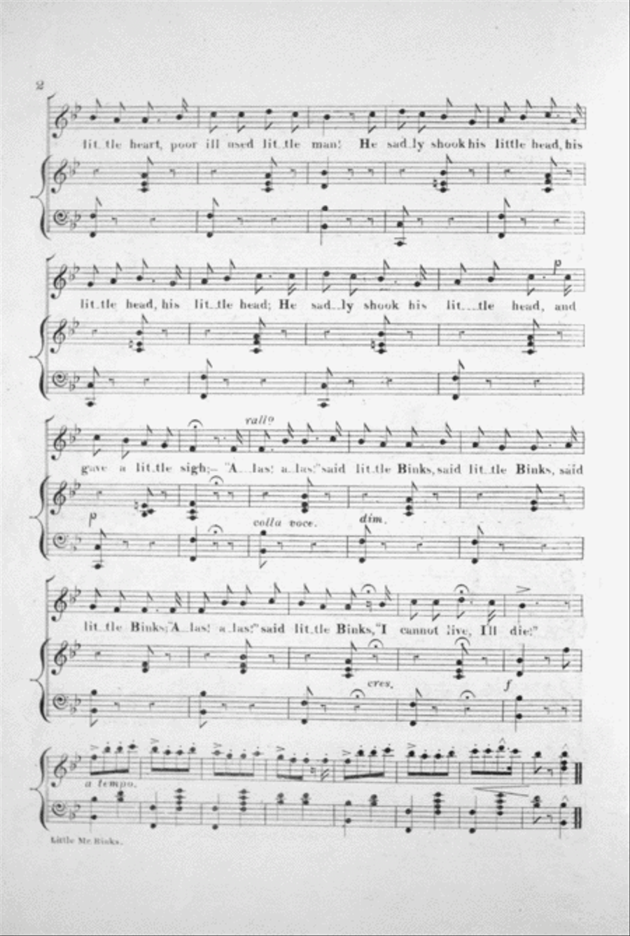 Little Mr. Binks, A New Tale of a Tub Voice scores gallery preview page 3