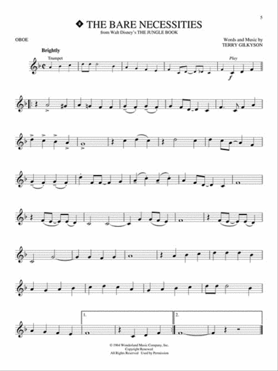 Disney Greats Oboe Solo scores gallery preview page 3