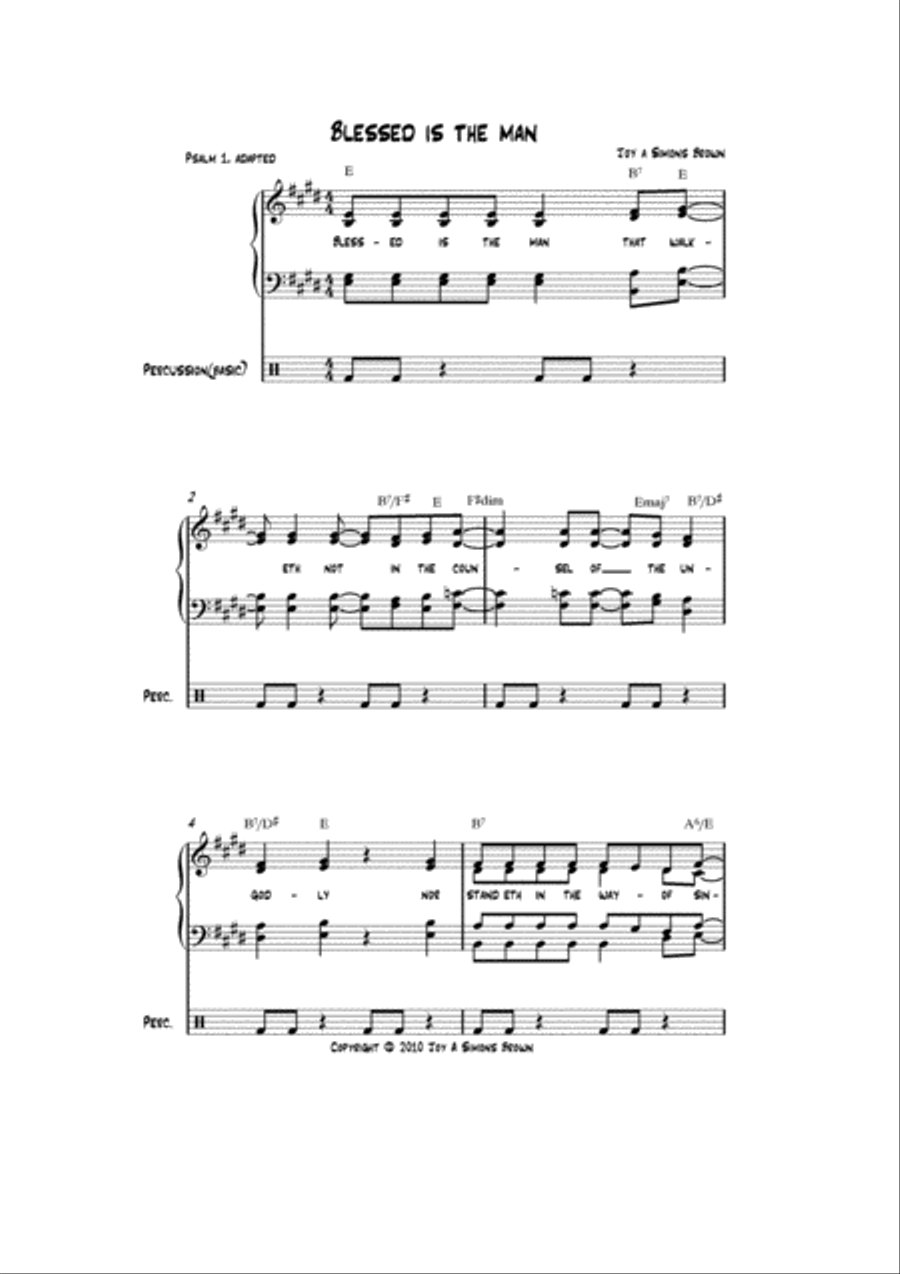 Blessed is the man Blessed is the man 4-Part scores gallery preview page 1