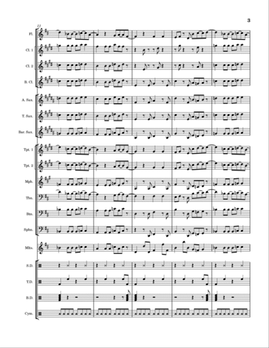 Lithium Marching Band scores gallery preview page 3