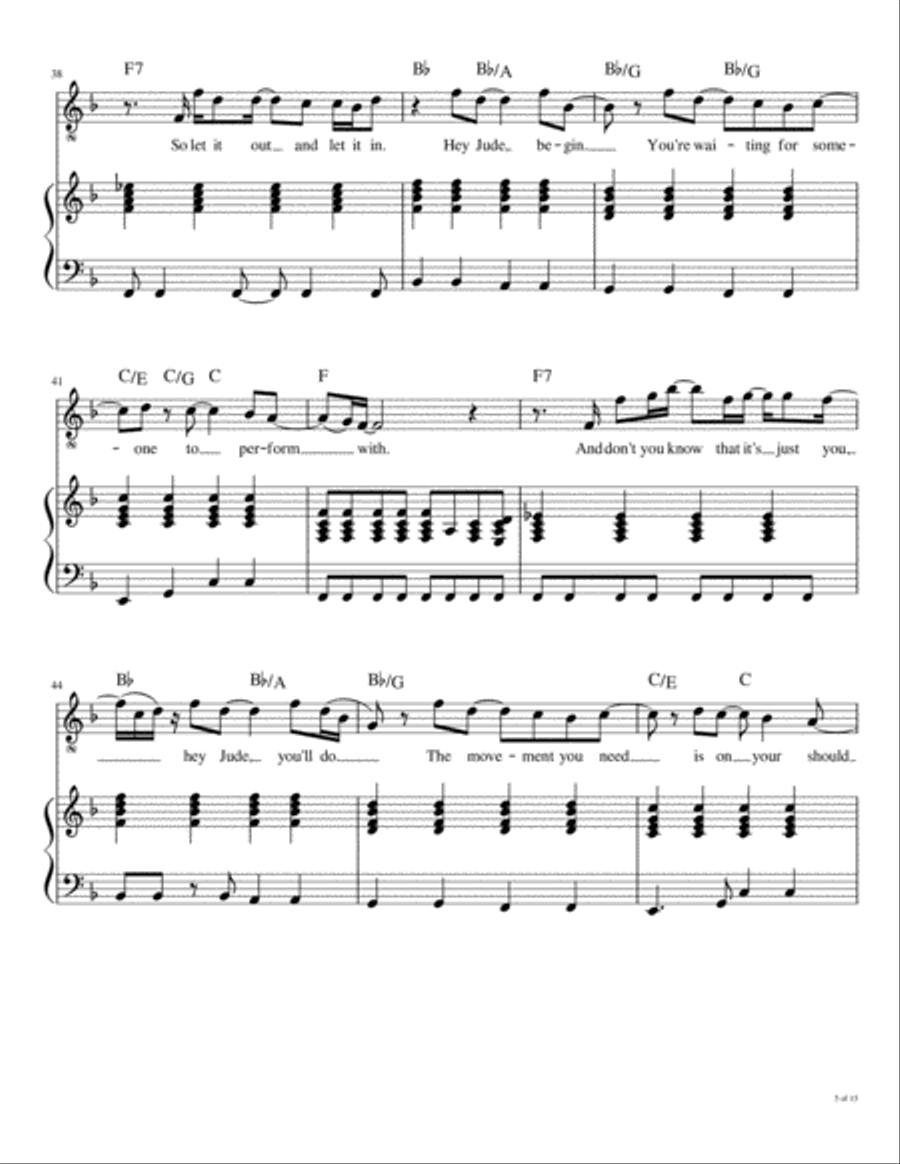 Hey Jude Voice scores gallery preview page 6