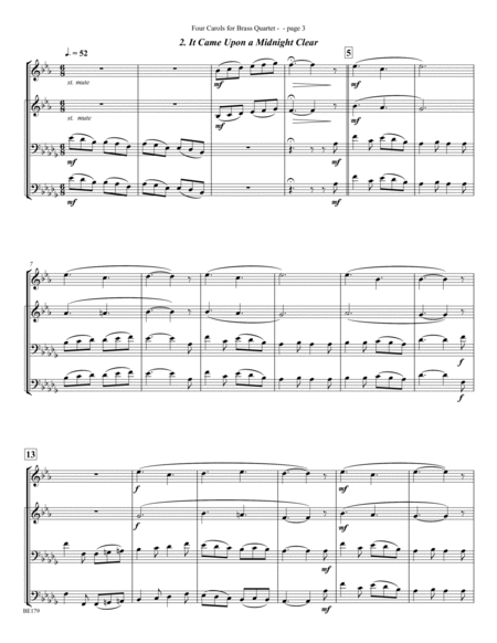 Four Carols for Brass Quartet image number null