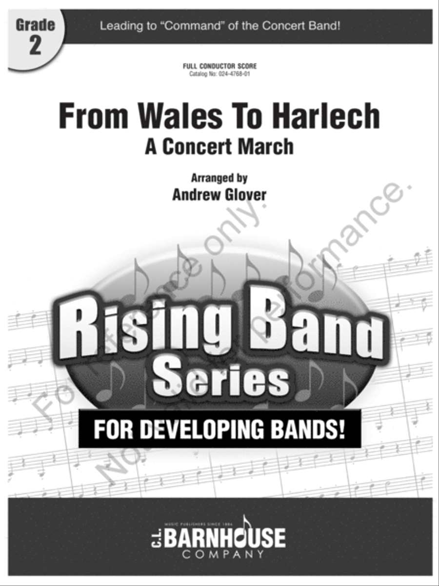 From Wales To Harlech Concert Band scores gallery preview page 2