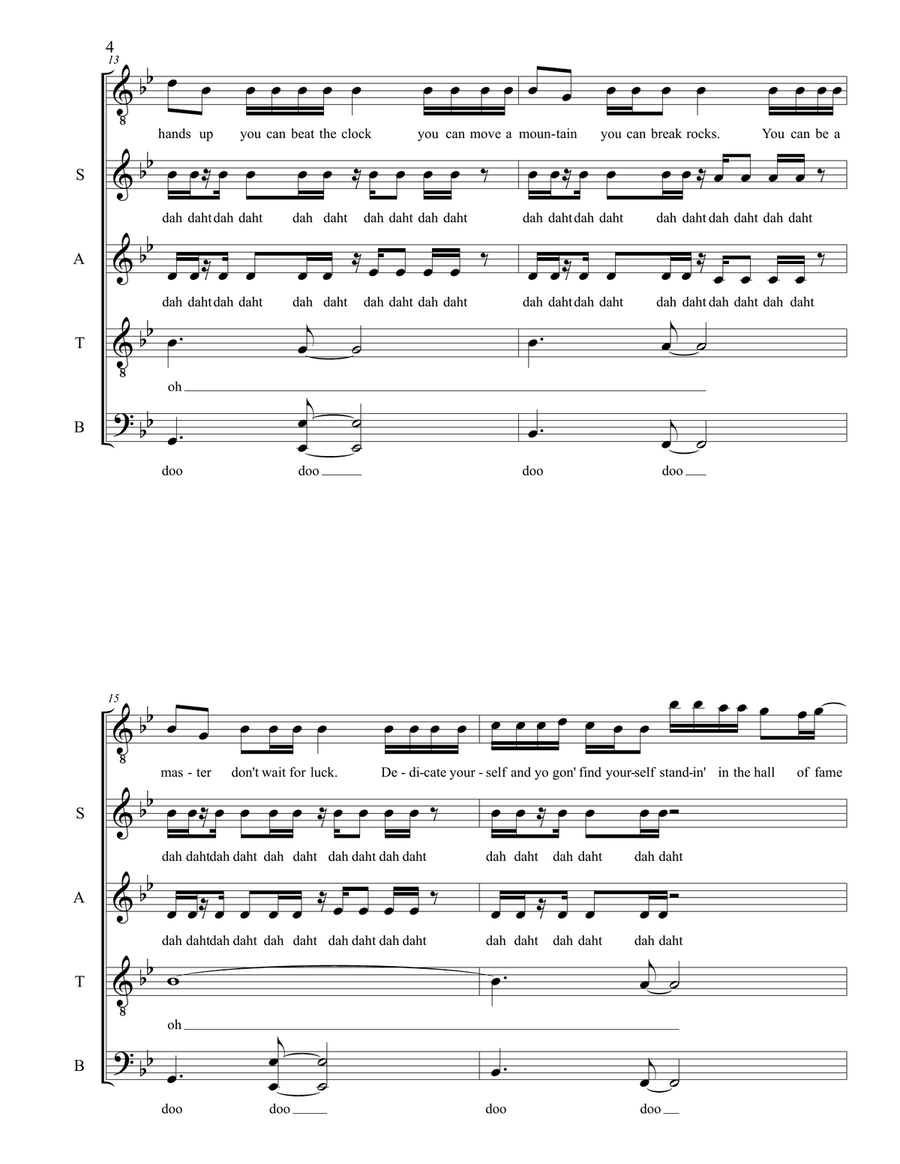 Hall Of Fame 4-Part scores gallery preview page 4