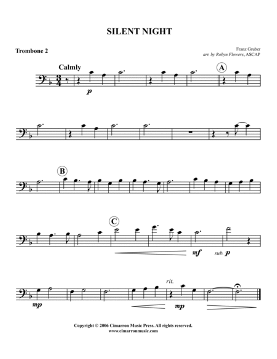 Silent Night Large Ensemble scores gallery preview page 4