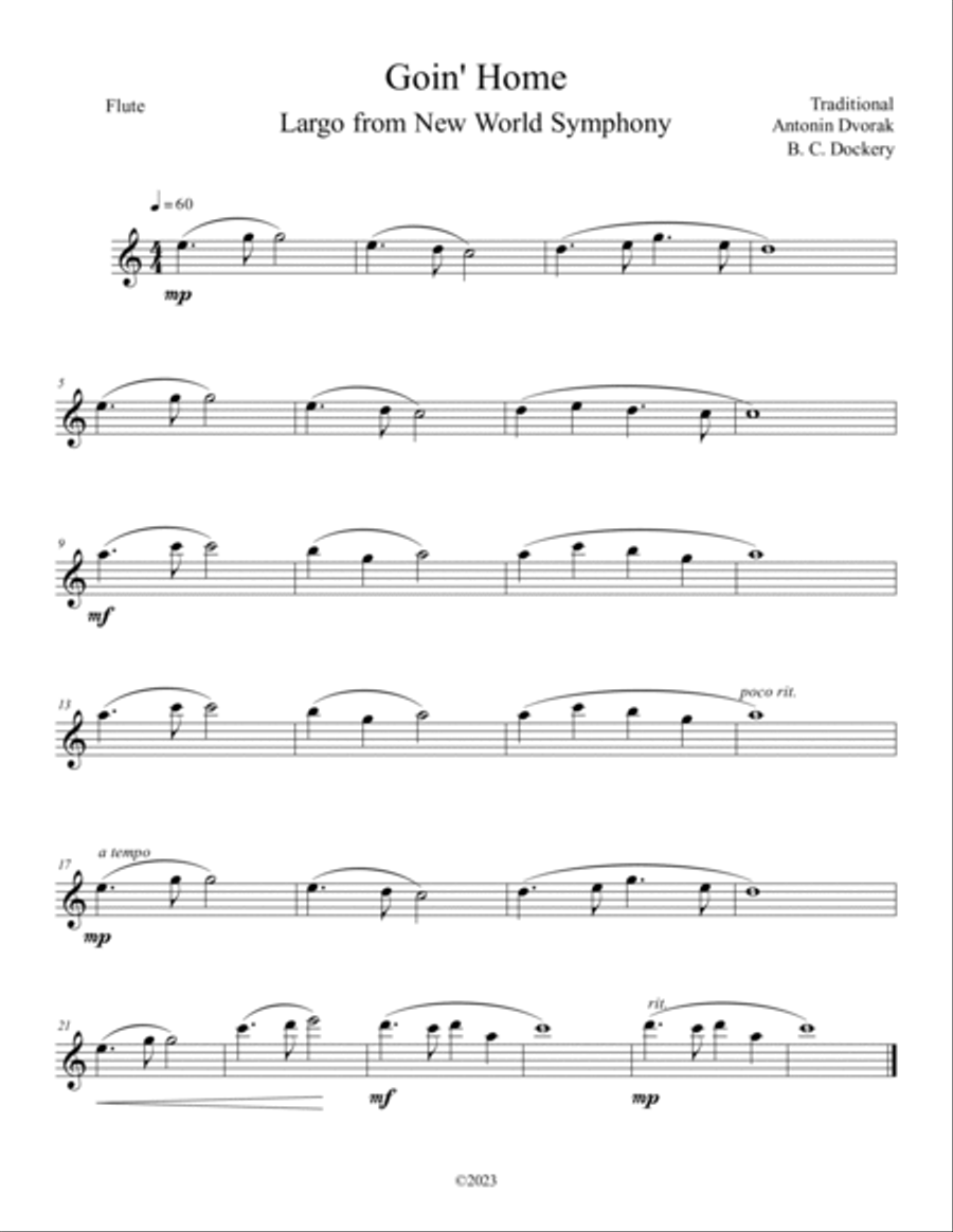 Goin' Home - Largo from New World Symphony (Woodwind Quintet) Woodwind Quintet scores gallery preview page 4