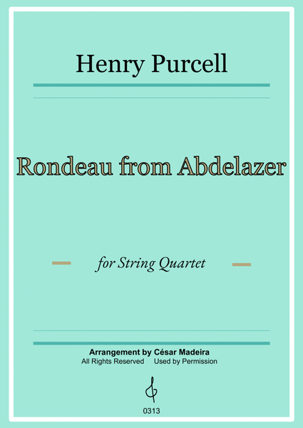 Rondeau from Abdelazer - String Quartet (Full Score and Parts) image number null