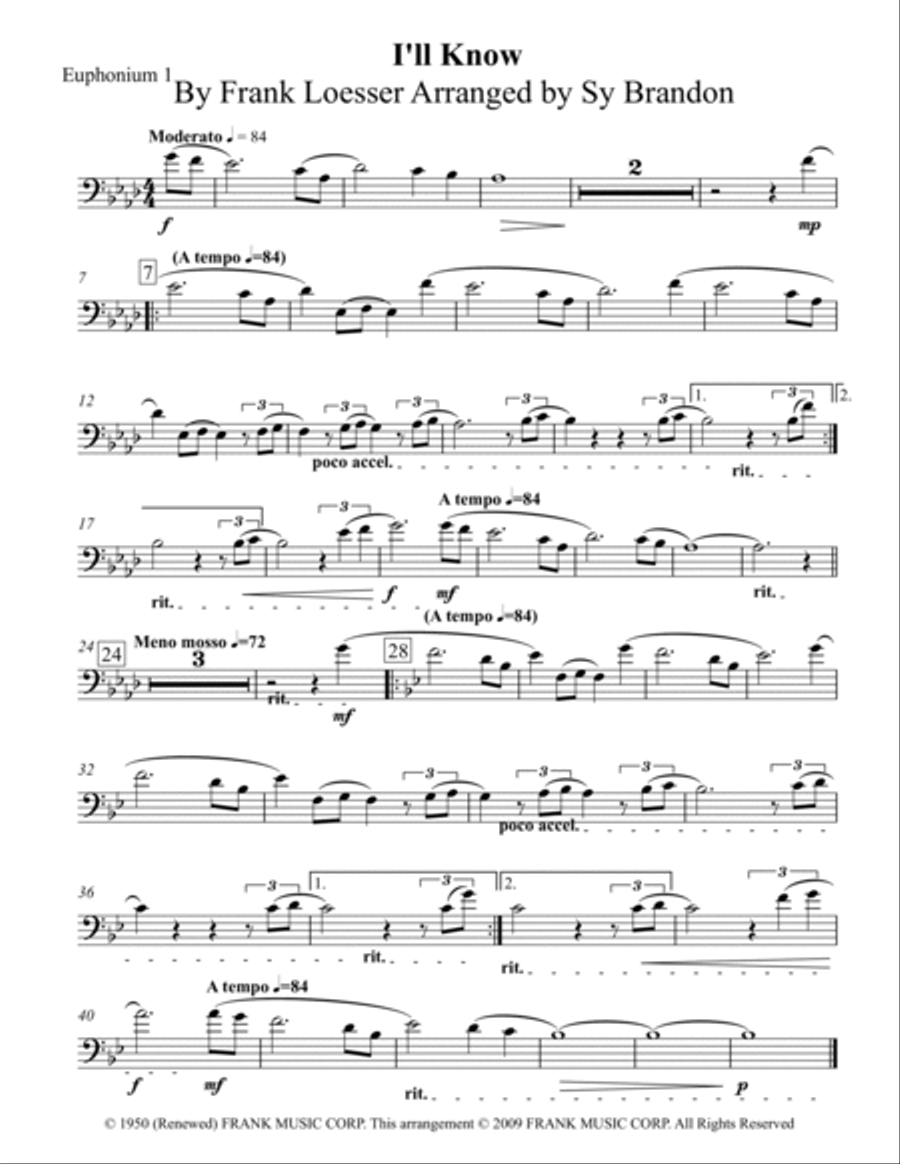 I'll Know Euphonium scores gallery preview page 6