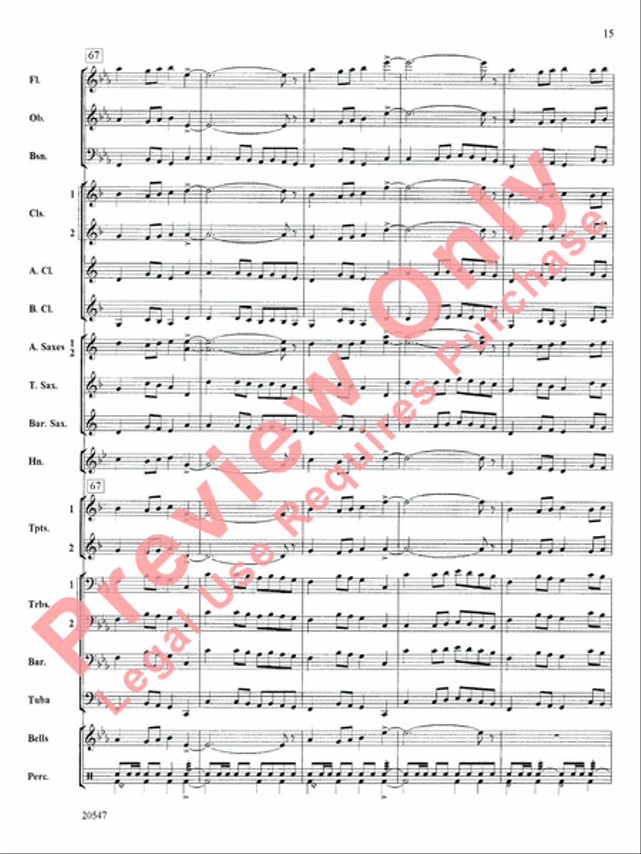 Unity March Unity March Concert Band scores gallery preview page 16