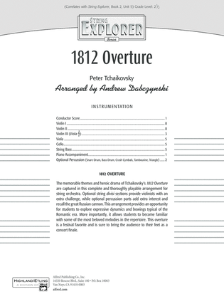 Book cover for 1812 Overture: Score
