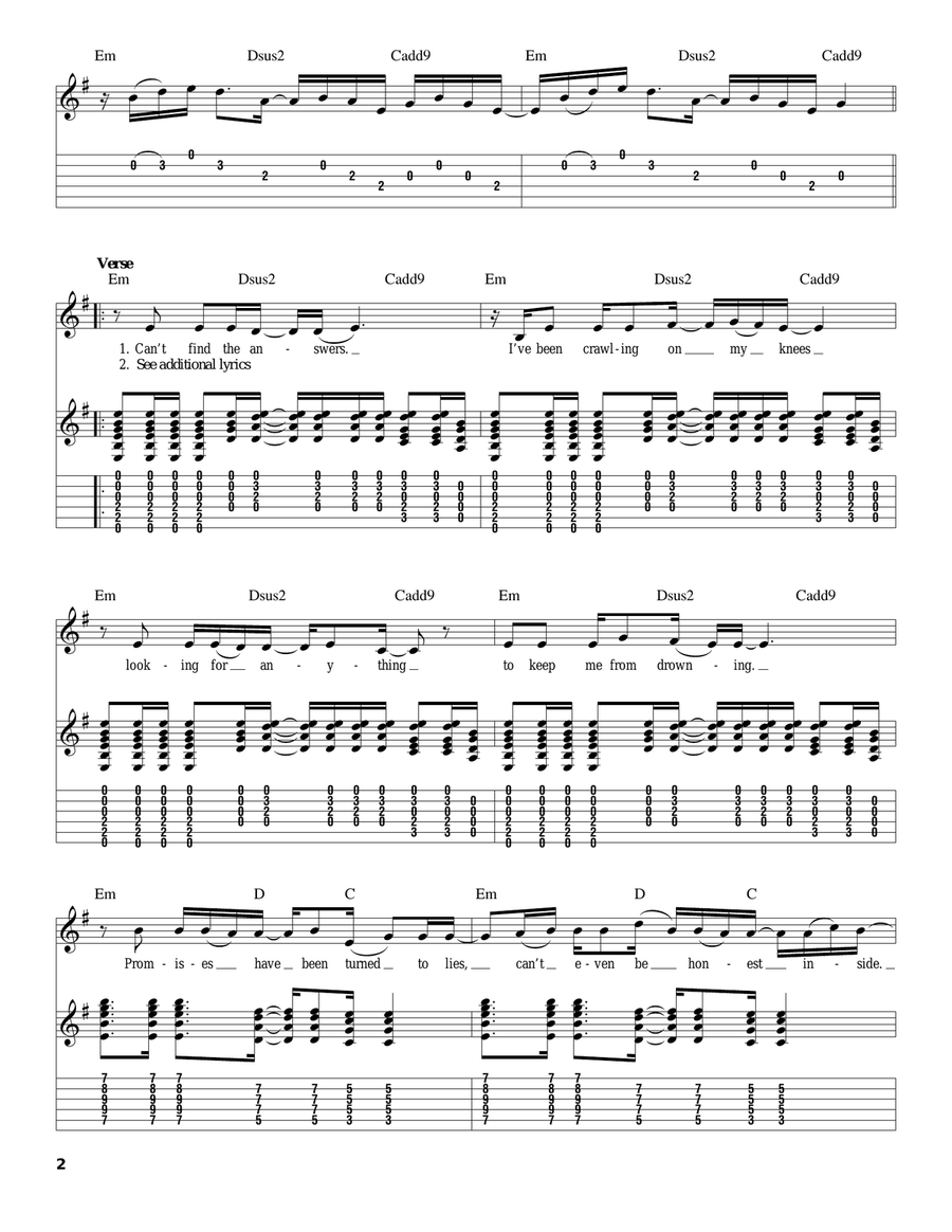 Running Blind Electric Guitar scores gallery preview page 2