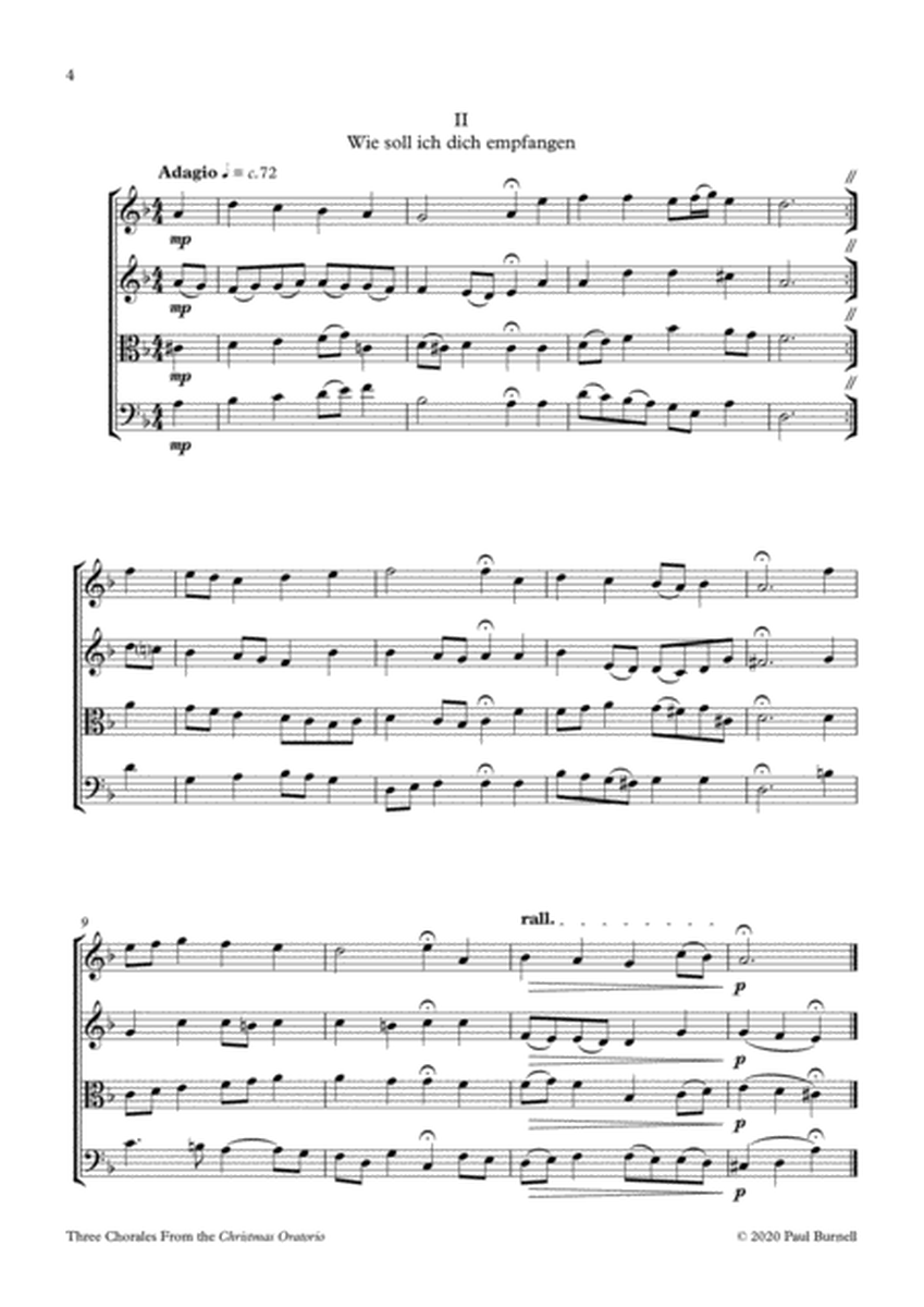 Three Chorales From the Christmas Oratorio, arranged for instruments in four parts image number null