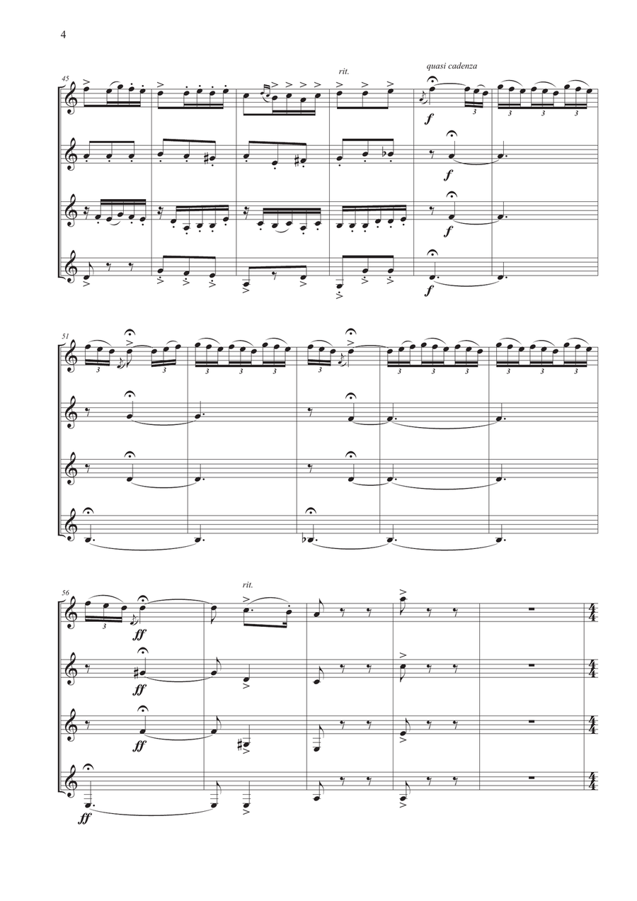Scheherazade for Clarinet Quartet Clarinet Quartet scores gallery preview page 4