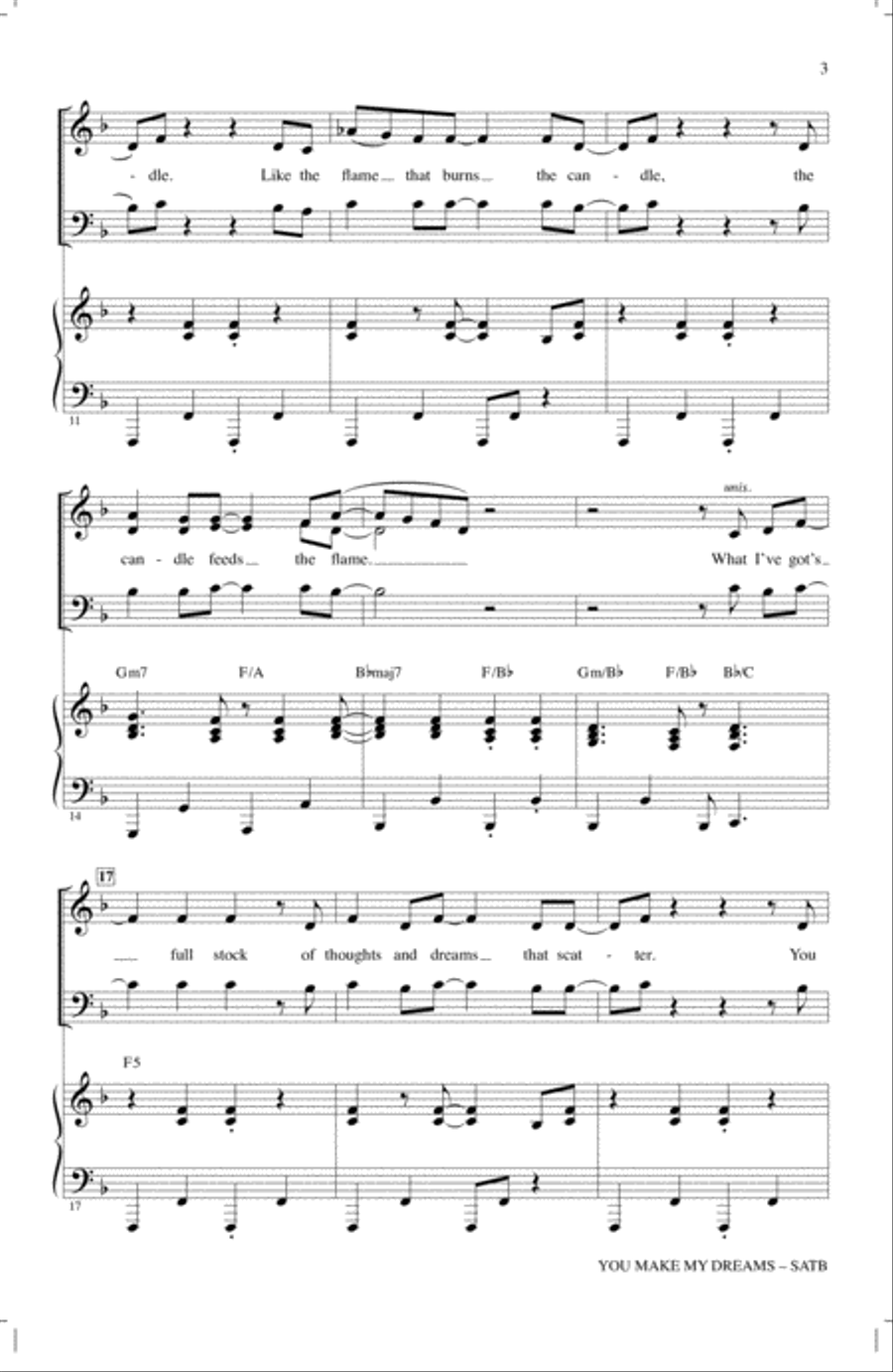 You Make My Dreams (arr. Mark Brymer) 4-Part scores gallery preview page 2