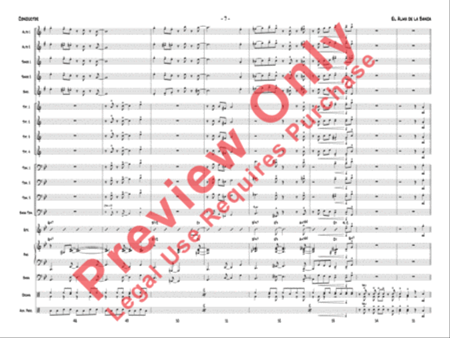 El Alma de la Banda Jazz Ensemble scores gallery preview page 10