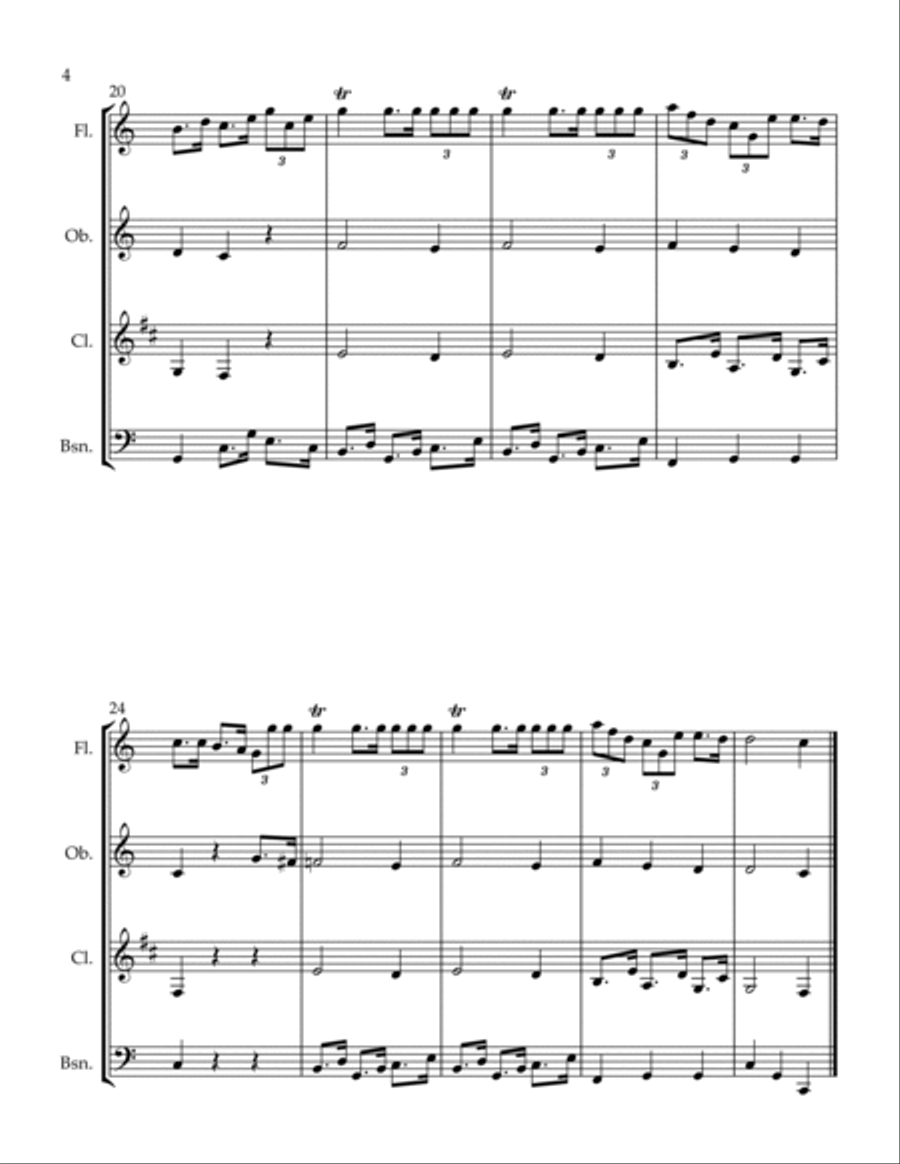 Andantino Woodwind Quartet scores gallery preview page 4