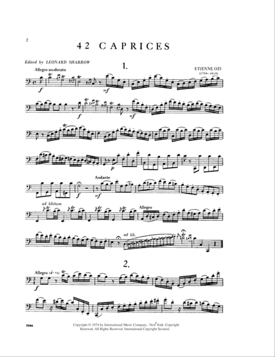 42 Caprices Bassoon Solo scores gallery preview page 2