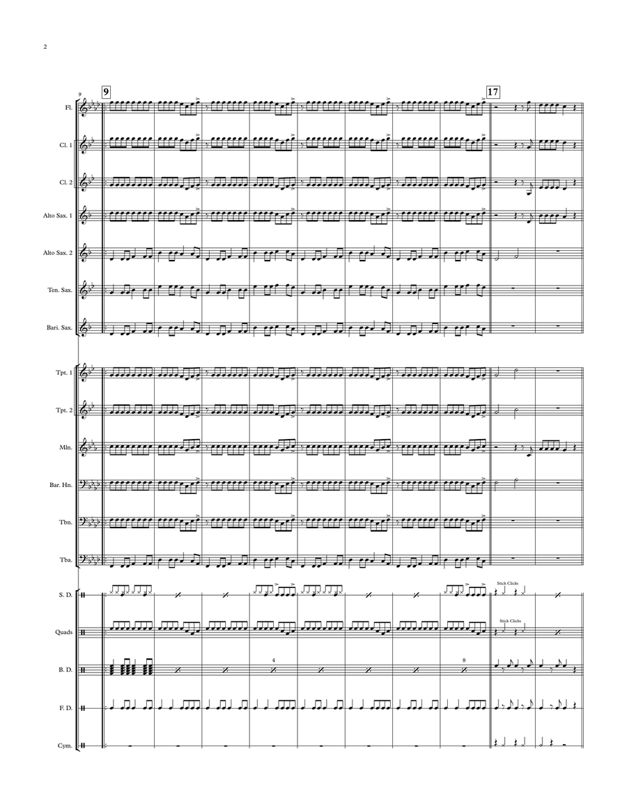 Handclap Marching Band scores gallery preview page 2
