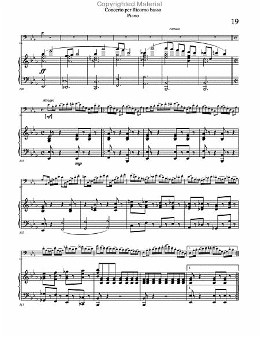 Concerto per Flicorno Basso Euphonium scores gallery preview page 9