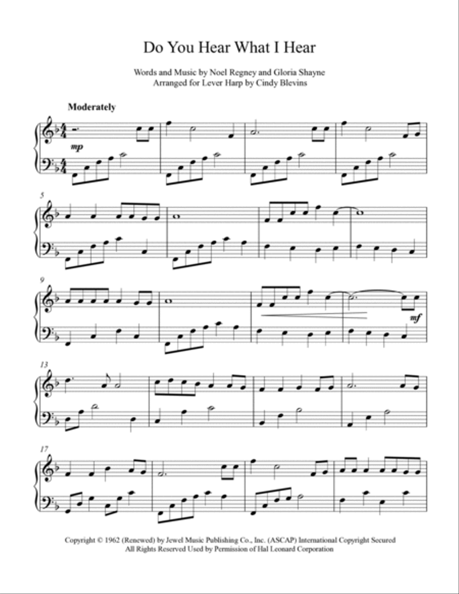 Do You Hear What I Hear Harp scores gallery preview page 2