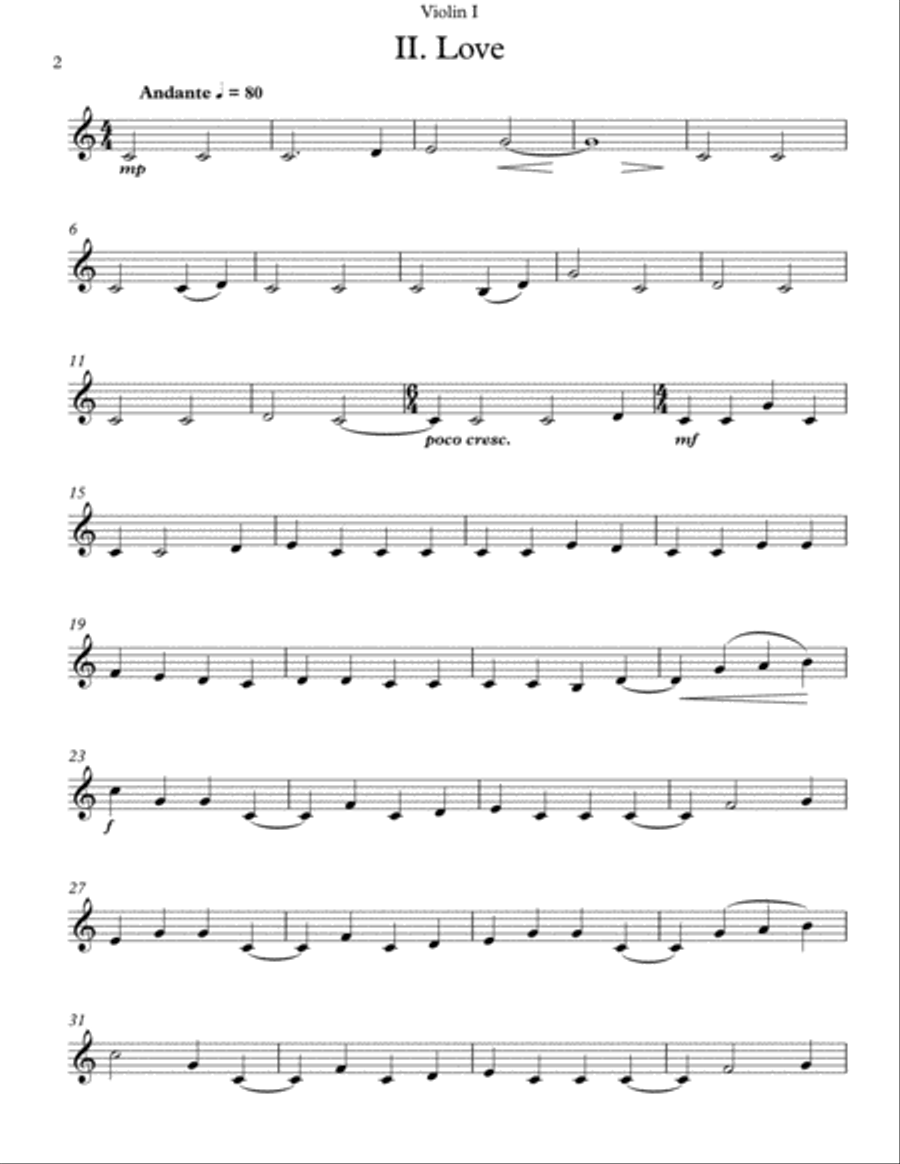 Three Songs of William Blake (Instrumental Parts) 4-Part scores gallery preview page 2