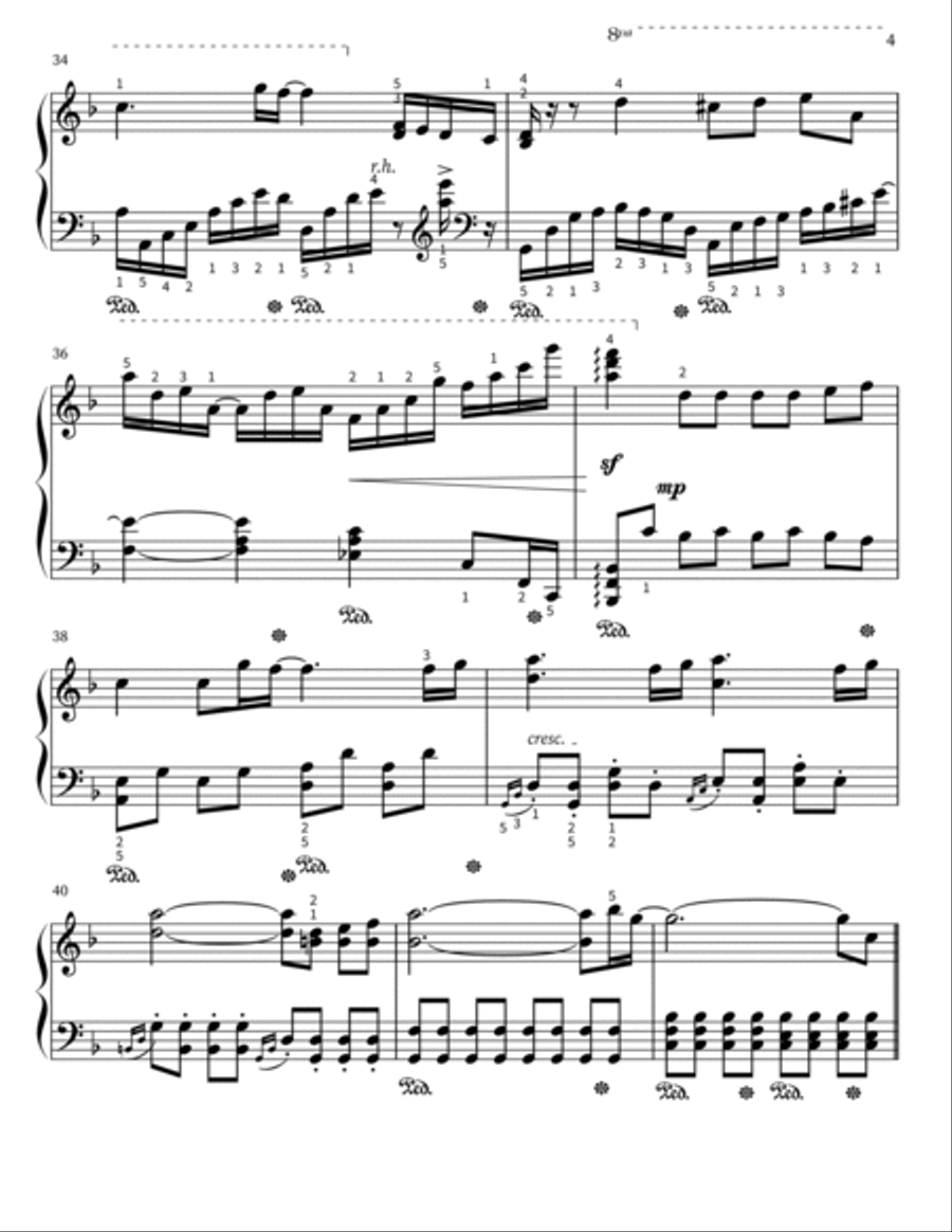 Kamado Tanjirouno Uta Kamado Tanjirouno Uta Piano Solo scores gallery preview page 4