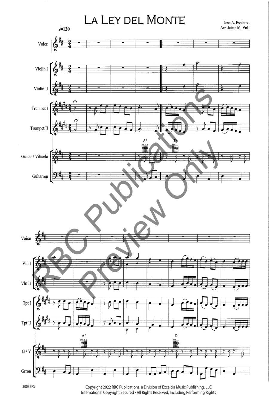 La Ley Del Monte Voice scores gallery preview page 3