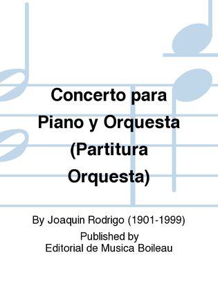 Book cover for Concerto para Piano y Orquesta (Partitura Orquesta)
