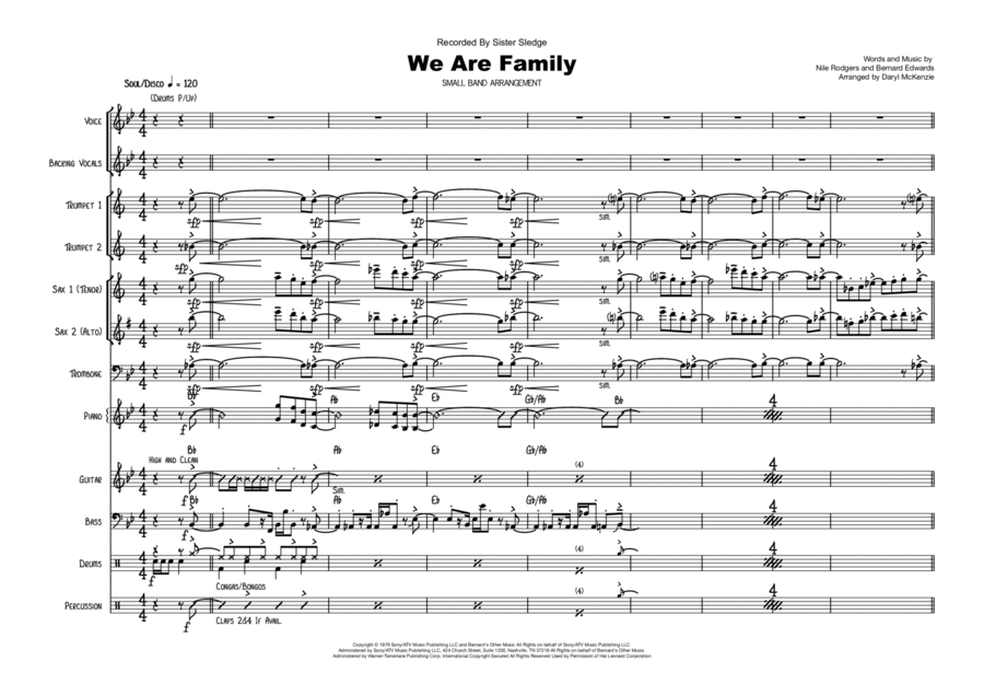 We Are Family We Are Family Saxophone scores gallery preview page 1
