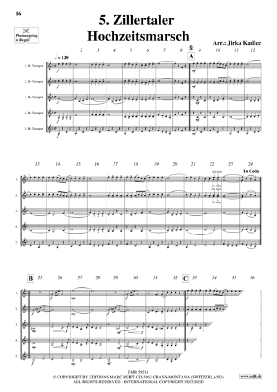 Trumpet Quintet Collection Volume 5 Trumpet scores gallery preview page 10